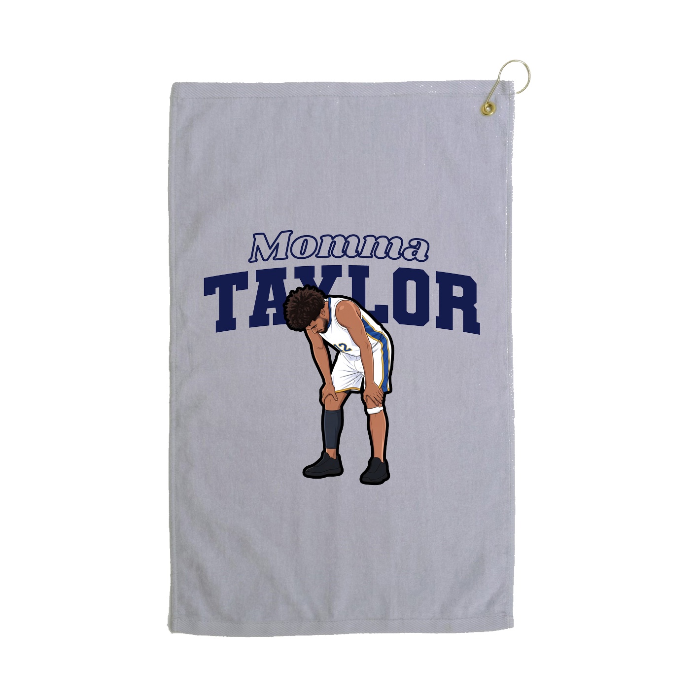 Golf Towel — Mothers Day Block in Grey