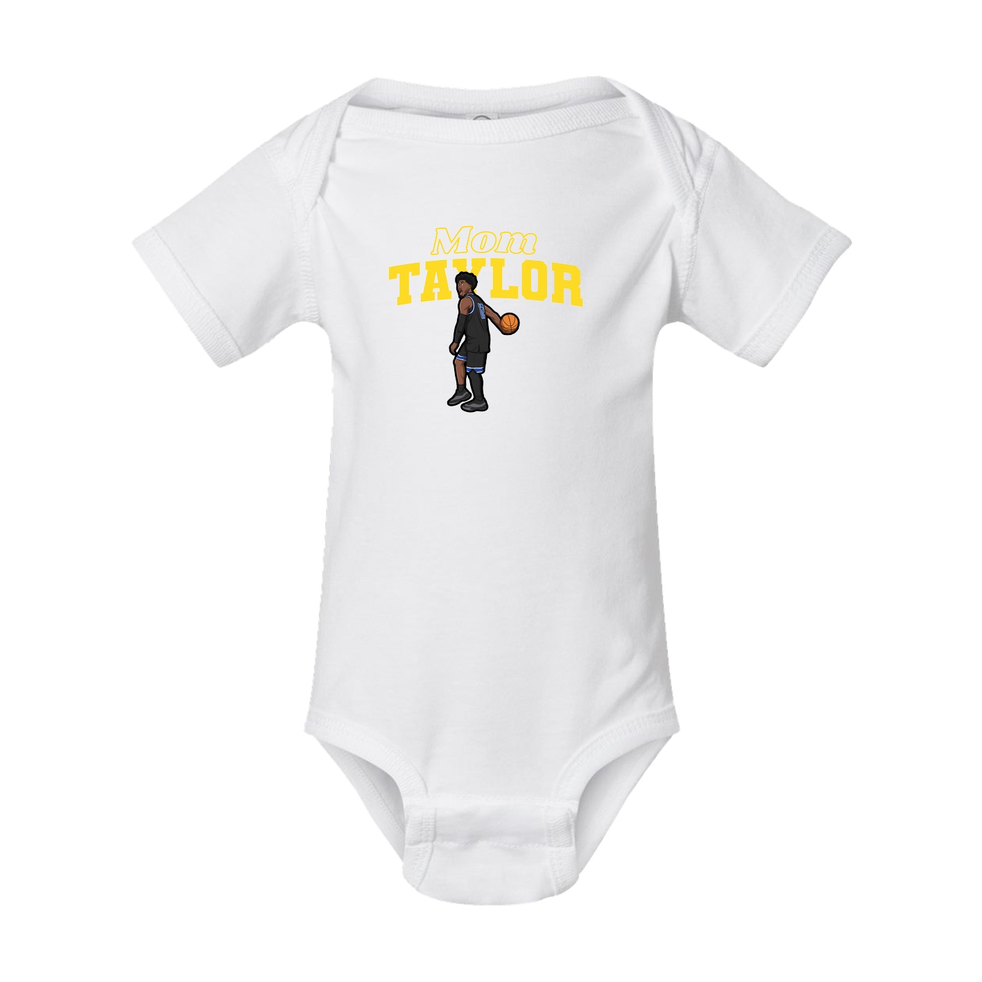 Baby Onesie — Mothers Day Block in White