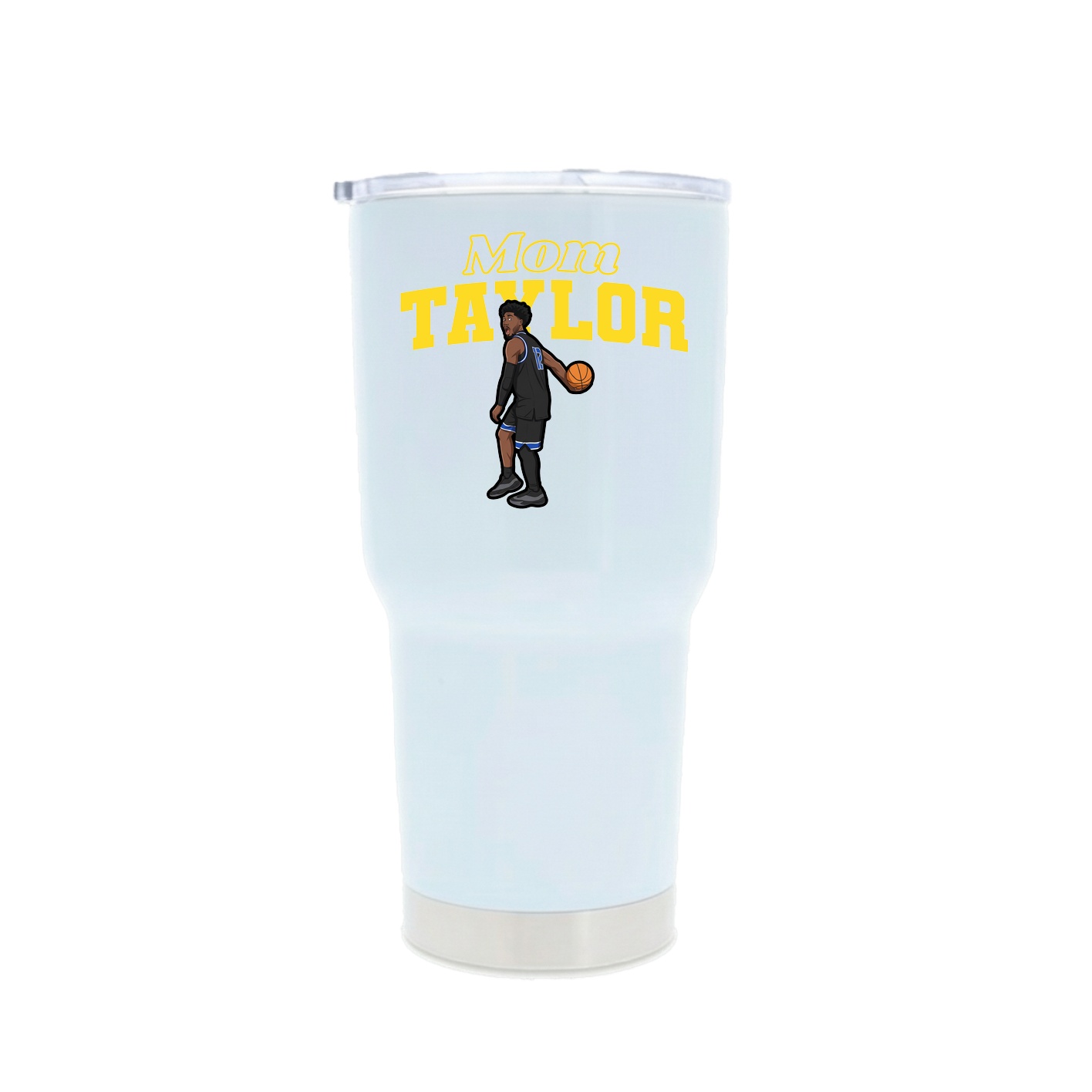 30oz Stainless Steel Tumbler — Mothers Day Block in White