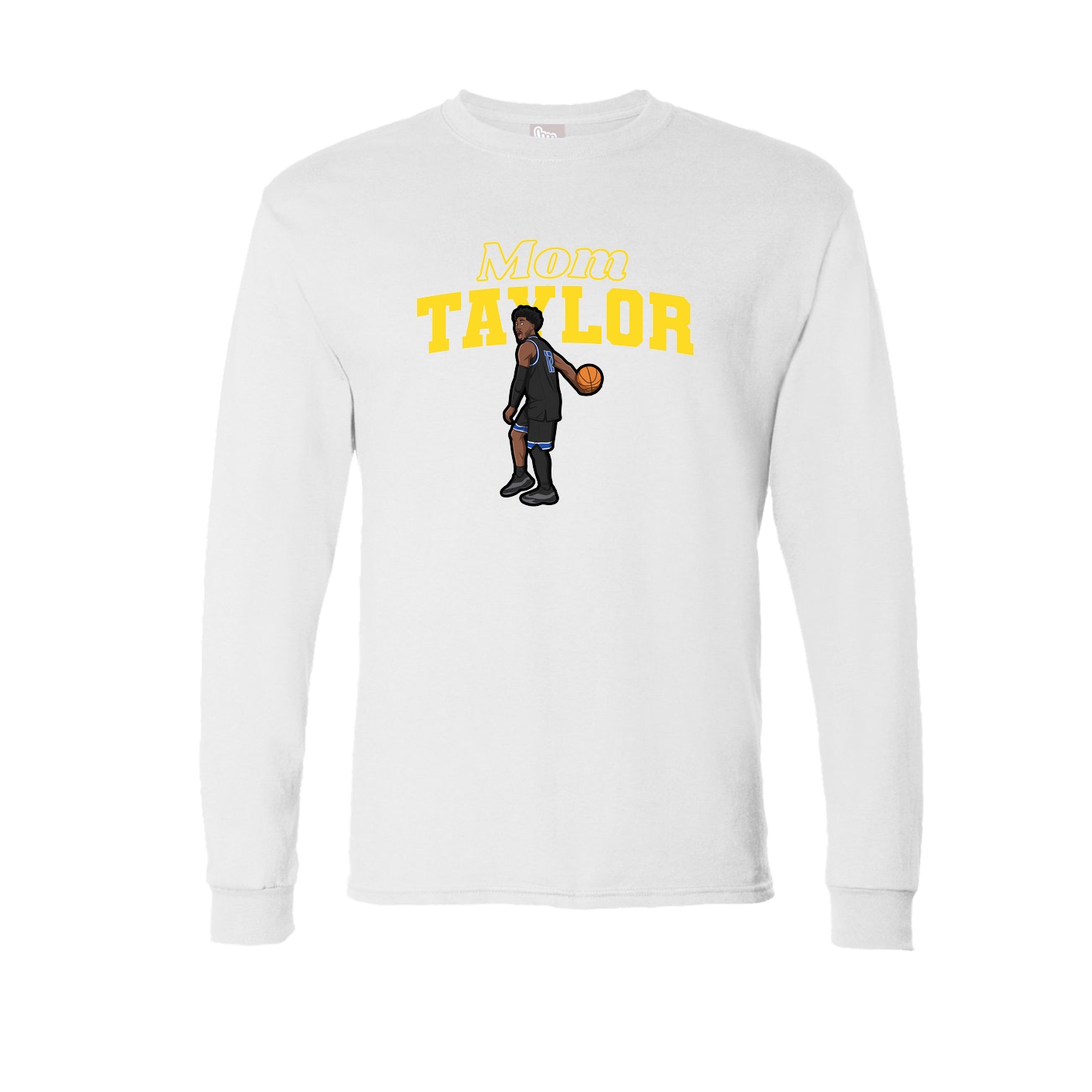 Long Sleeve Tee — Mothers Day Block in White