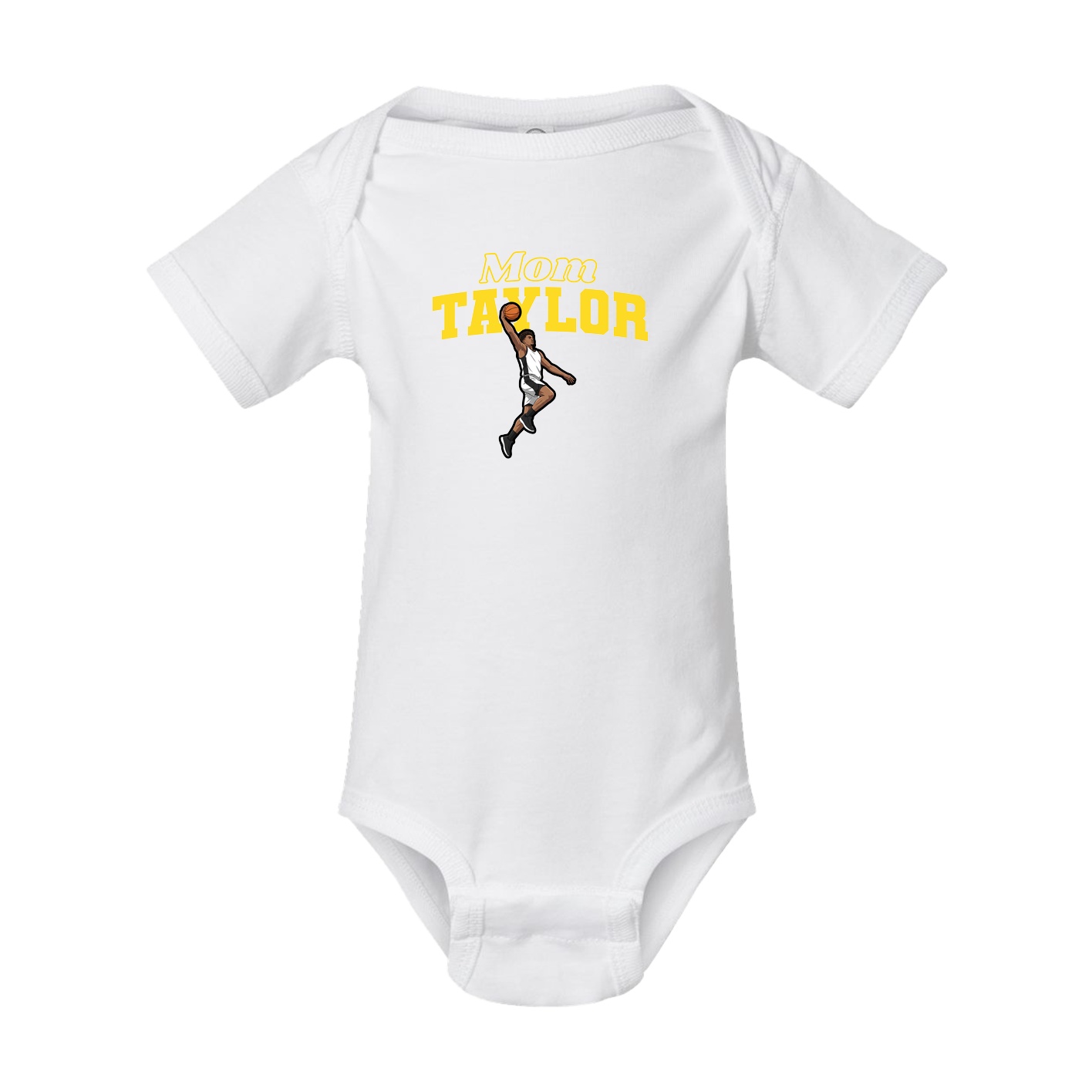 Baby Onesie — Mothers Day Block in White