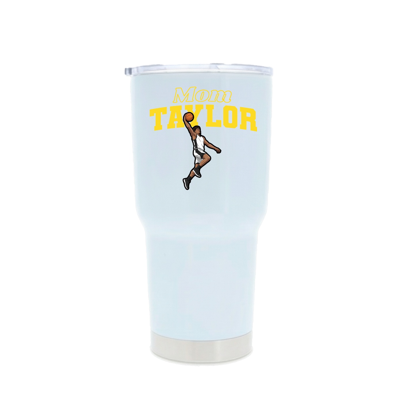 30oz Stainless Steel Tumbler — Mothers Day Block in White