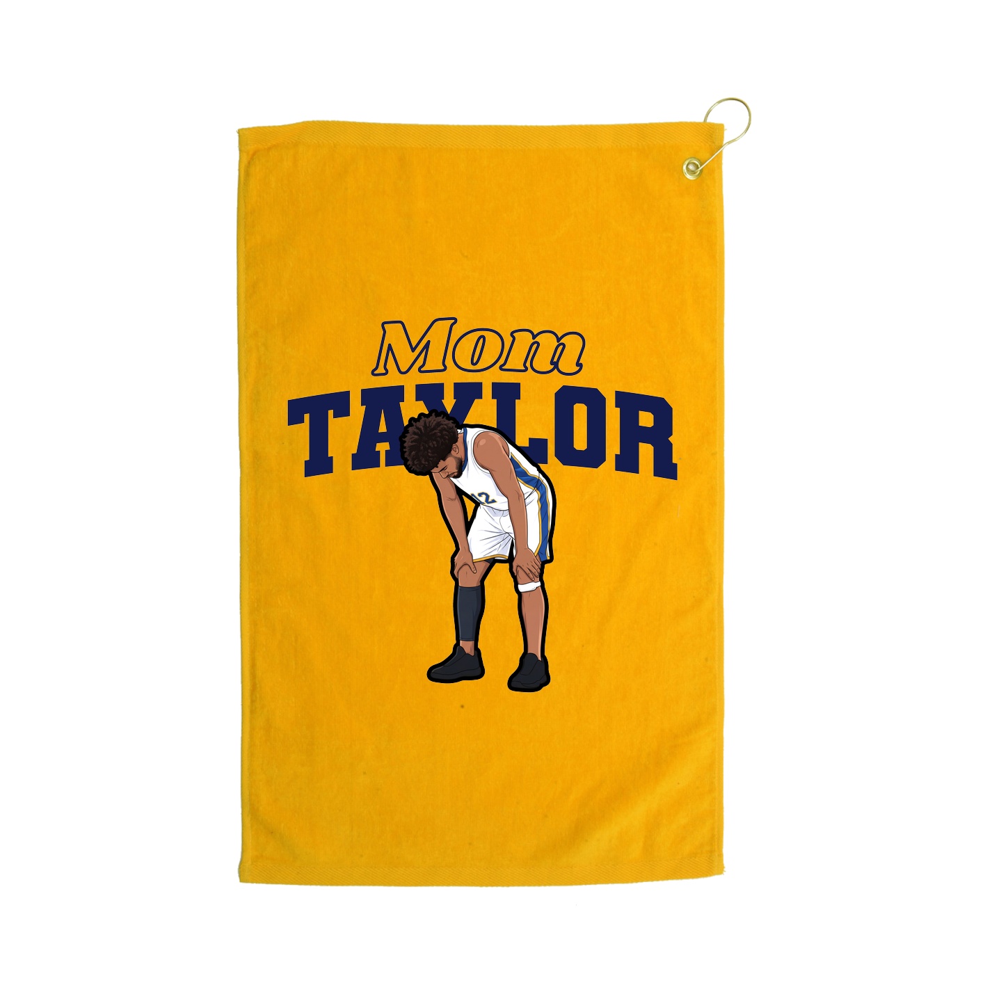 Golf Towel — Mothers Day Block in Gold
