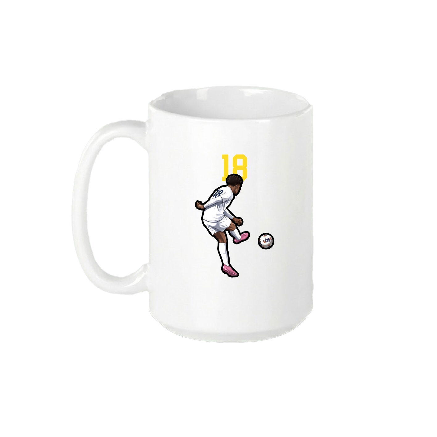 15oz Coffee Mug — Number Top in White