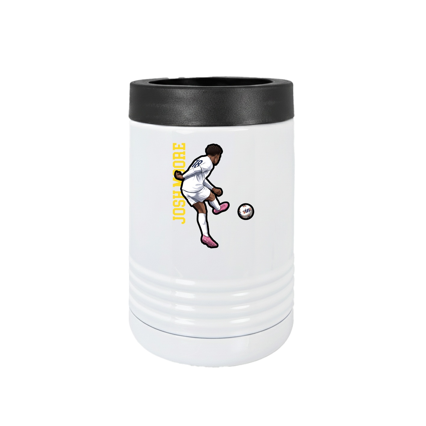 Beverage Holder — Name Vertical in White