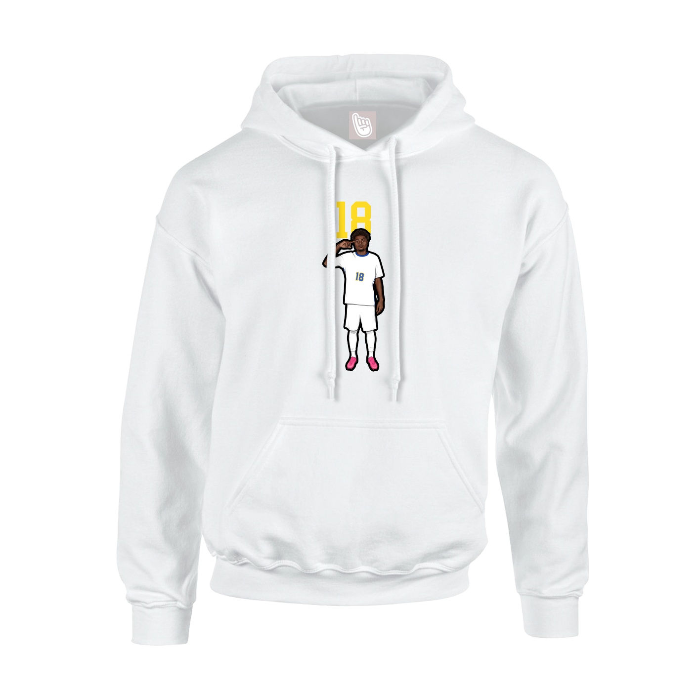 Hoodie — Number Top in White