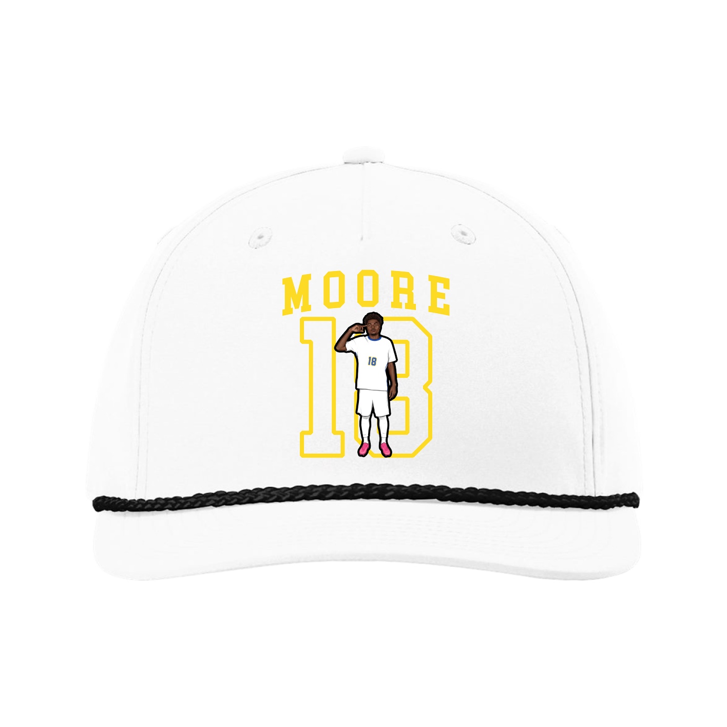 Five-Panel Classic Rope Cap — Shirsey in White