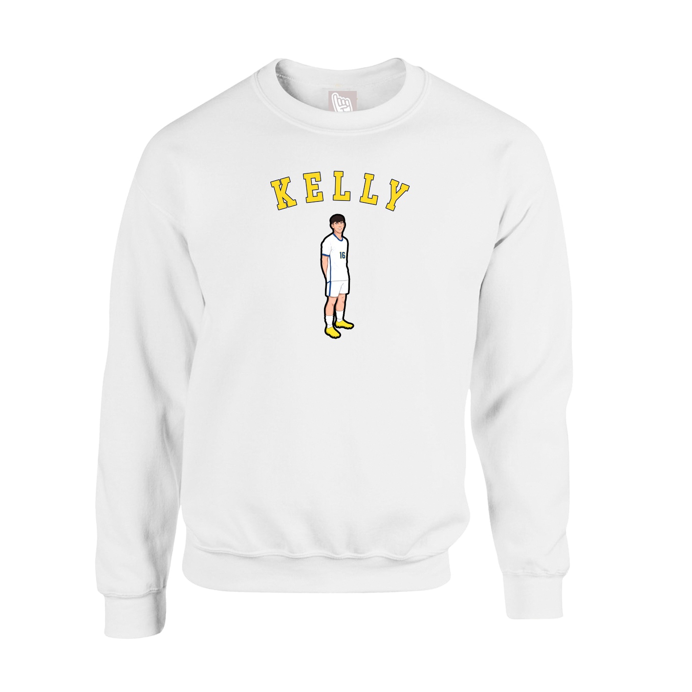 Fleece Crew — Shirsey Arch in White