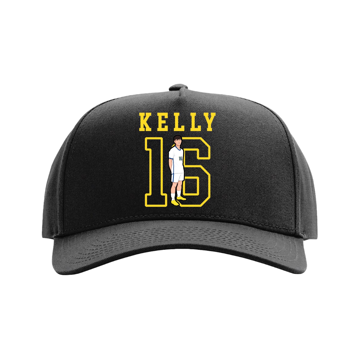 Full Fabric Five-Panel Champ Cap — Shirsey in Black