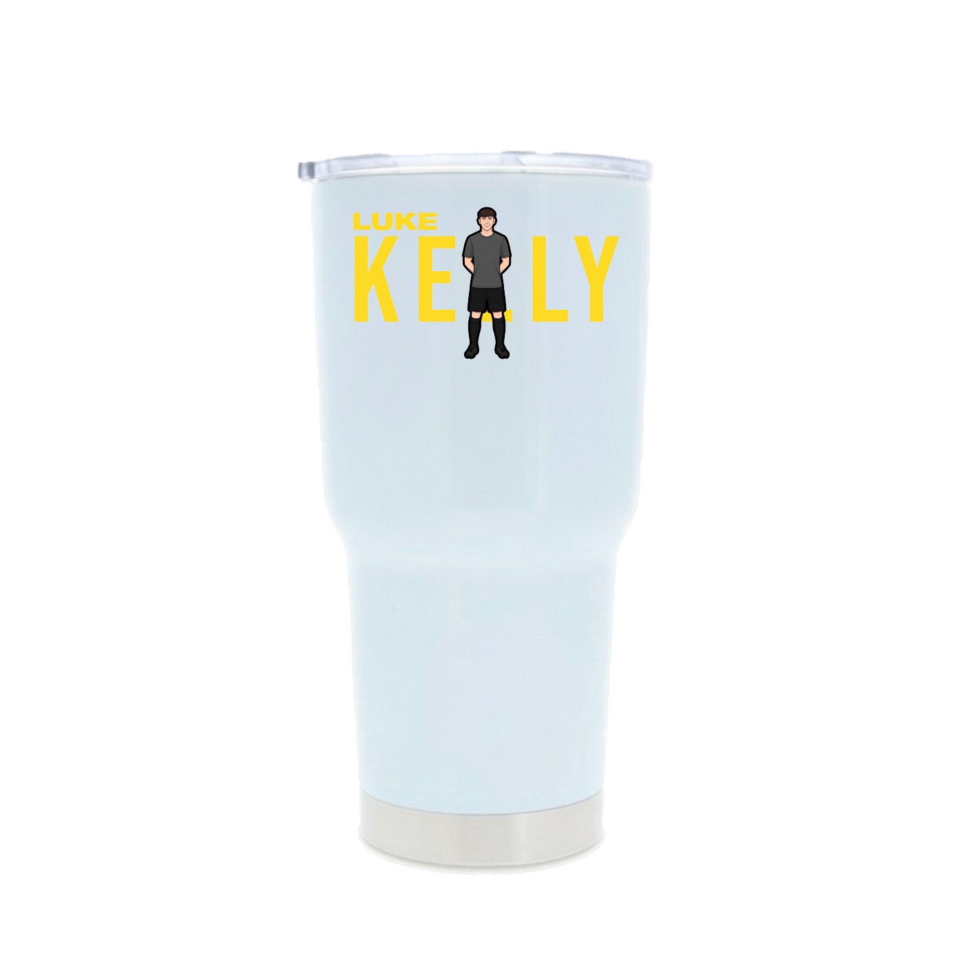 30oz Stainless Steel Tumbler — Player Name in White