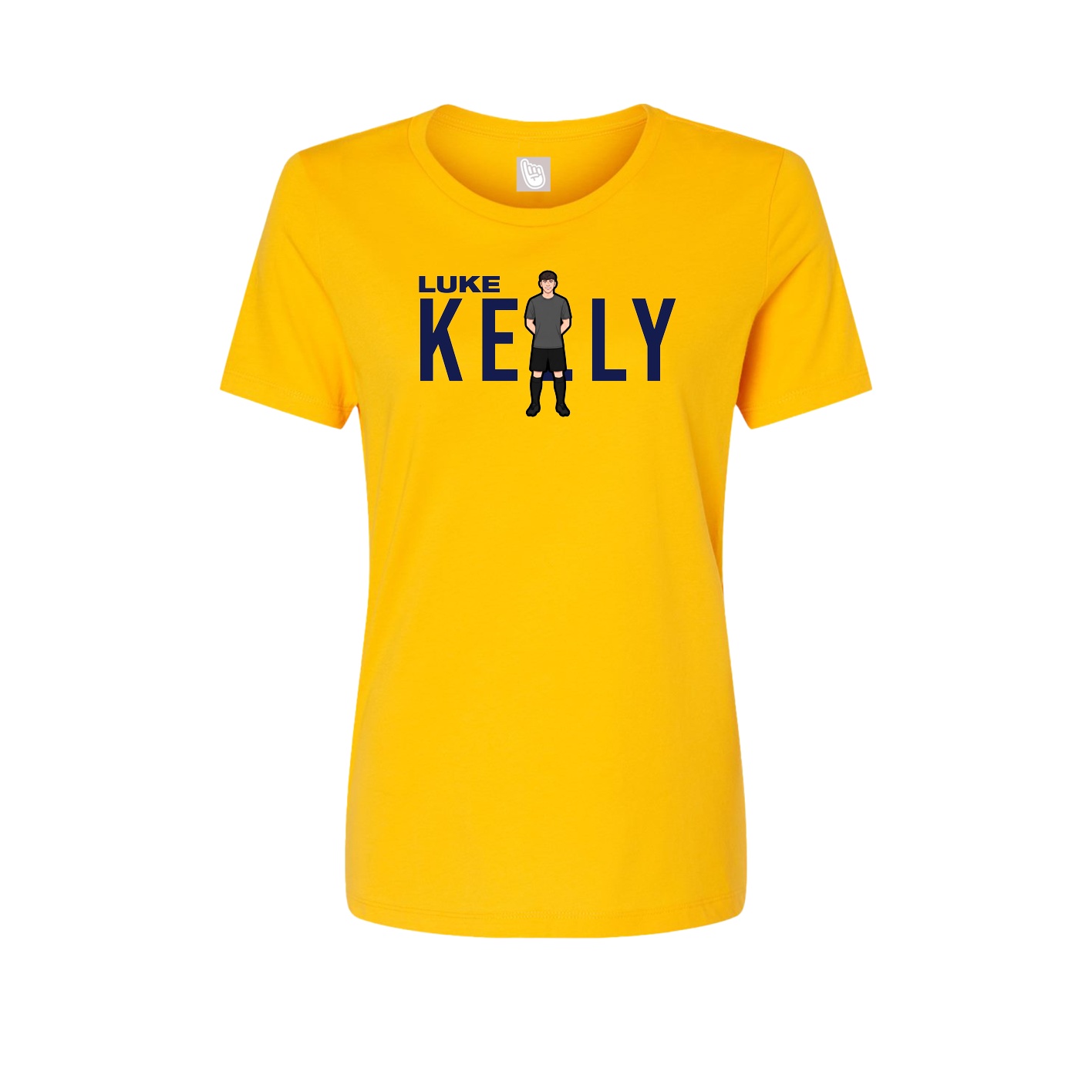 Fitted Women's Tee — Player Name in Gold