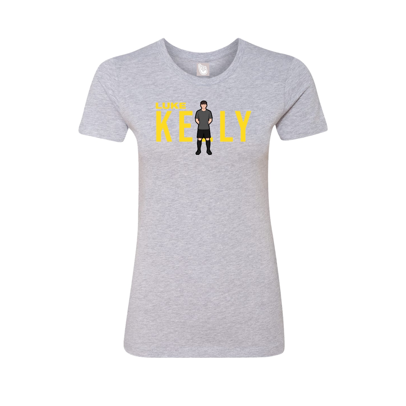 Womens Tee — Player Name in Grey