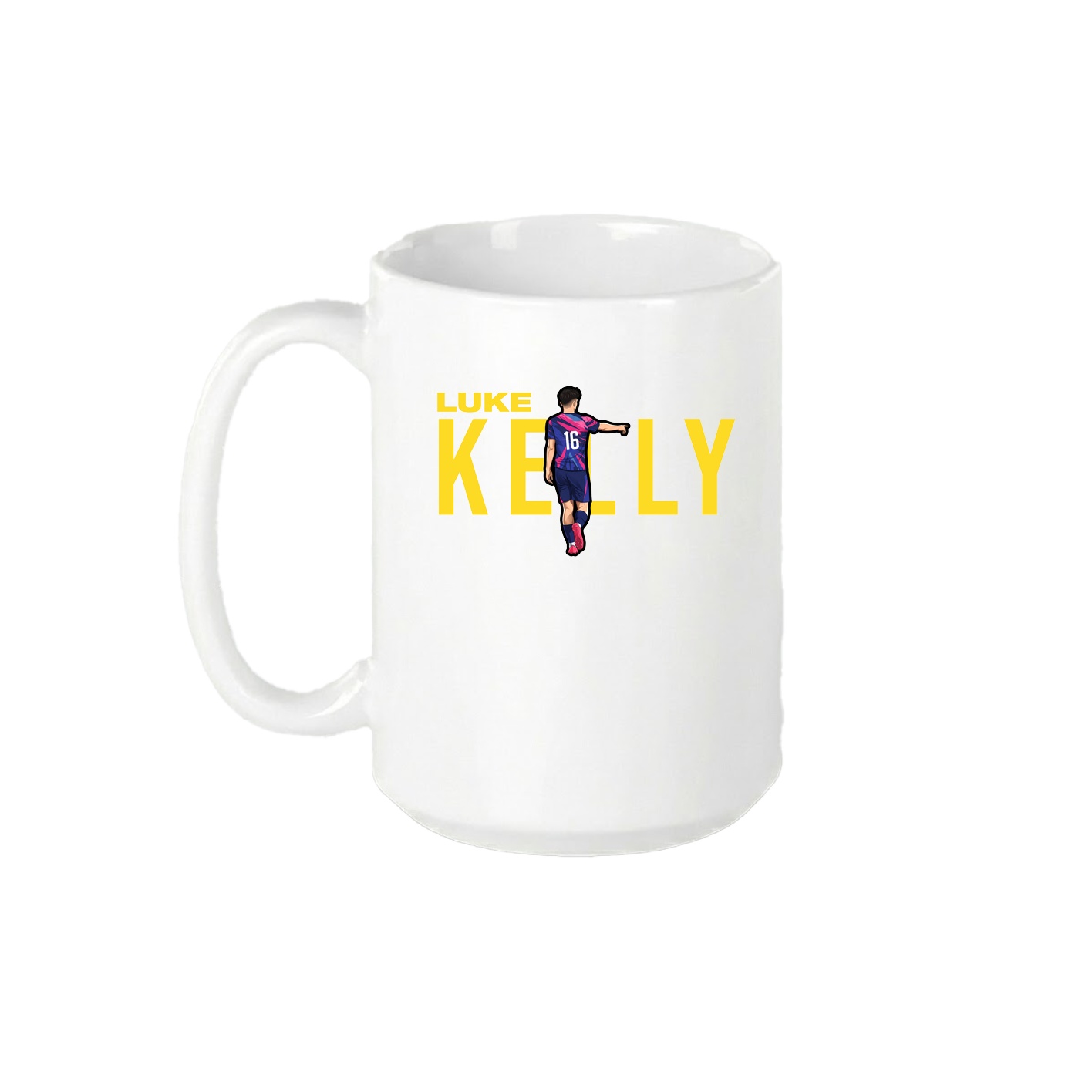 15oz Coffee Mug — Player Name in White