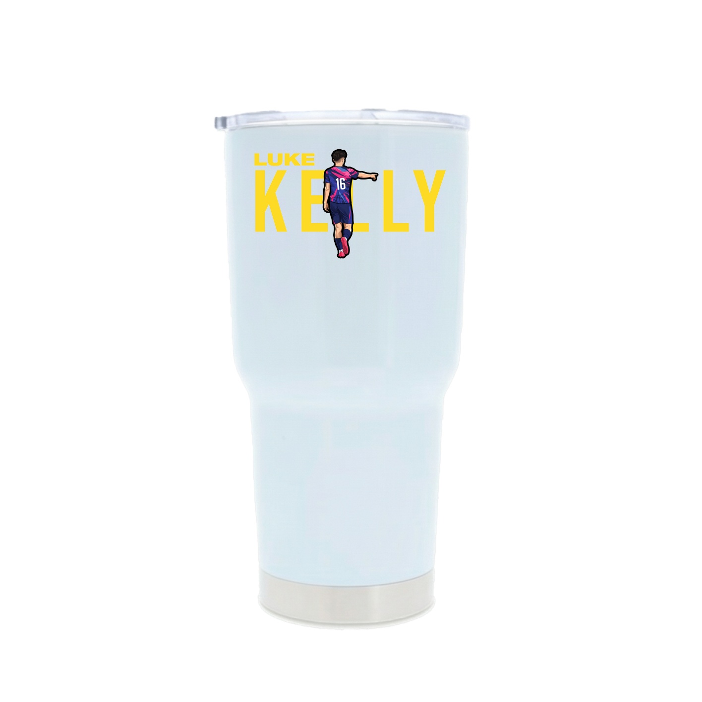 30oz Stainless Steel Tumbler — Player Name in White
