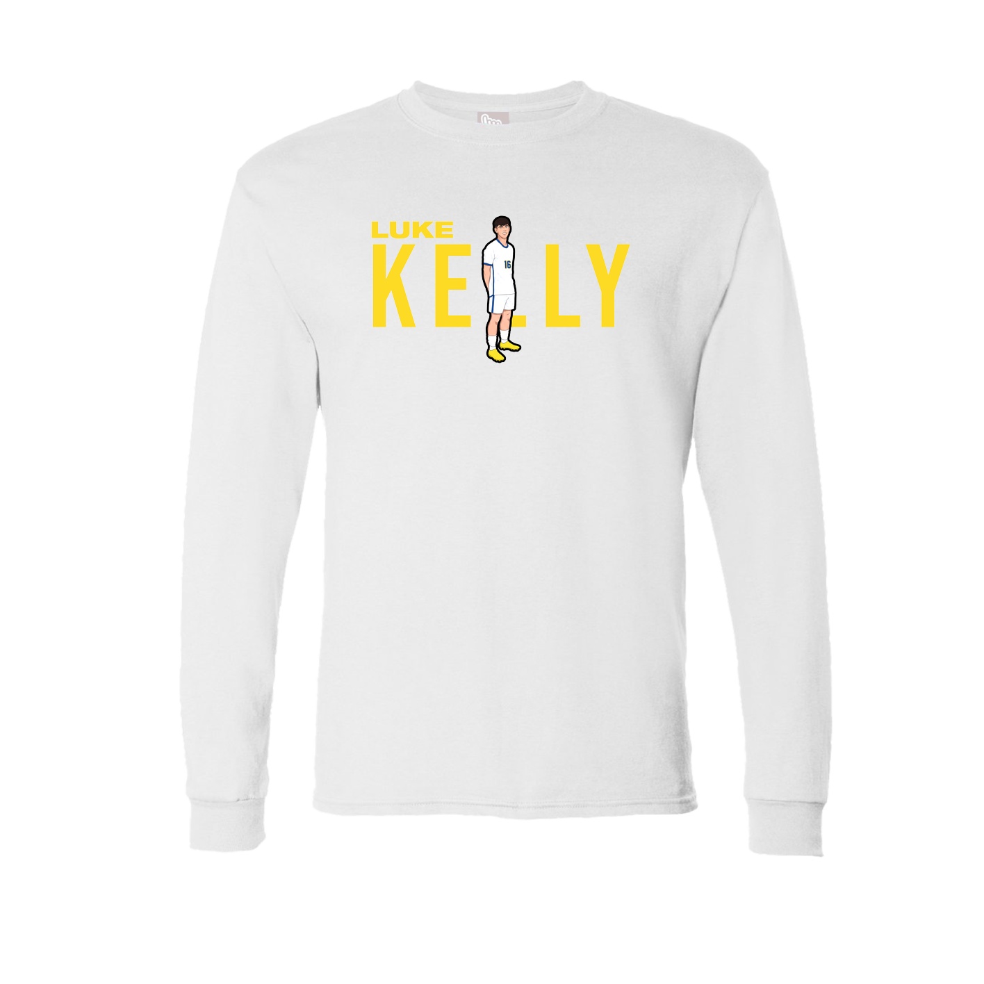 Long Sleeve Tee — Player Name in White