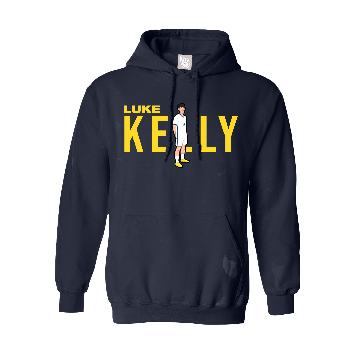 Youth Hoodie — Player Name in Navy