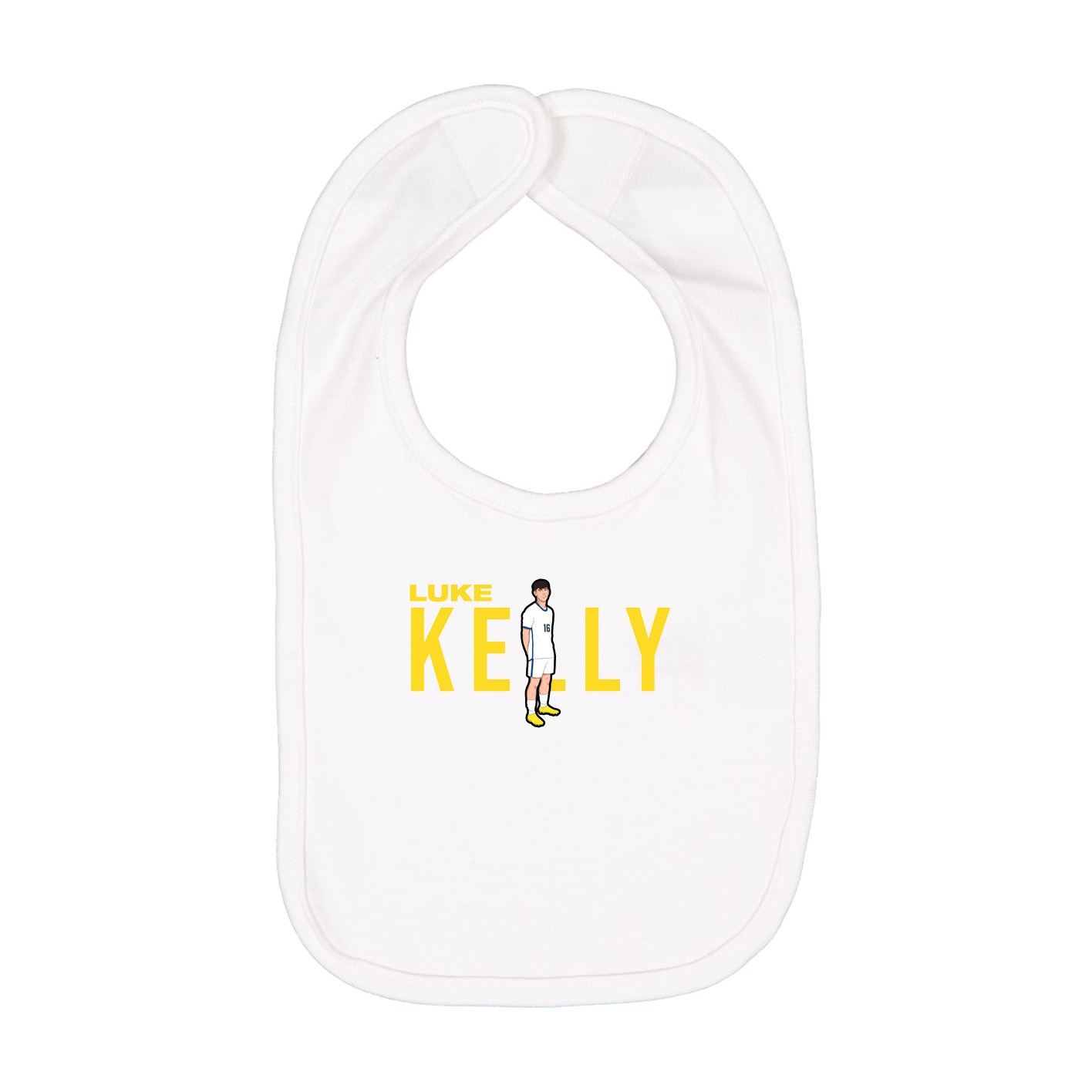 Infant Bib — Player Name in White