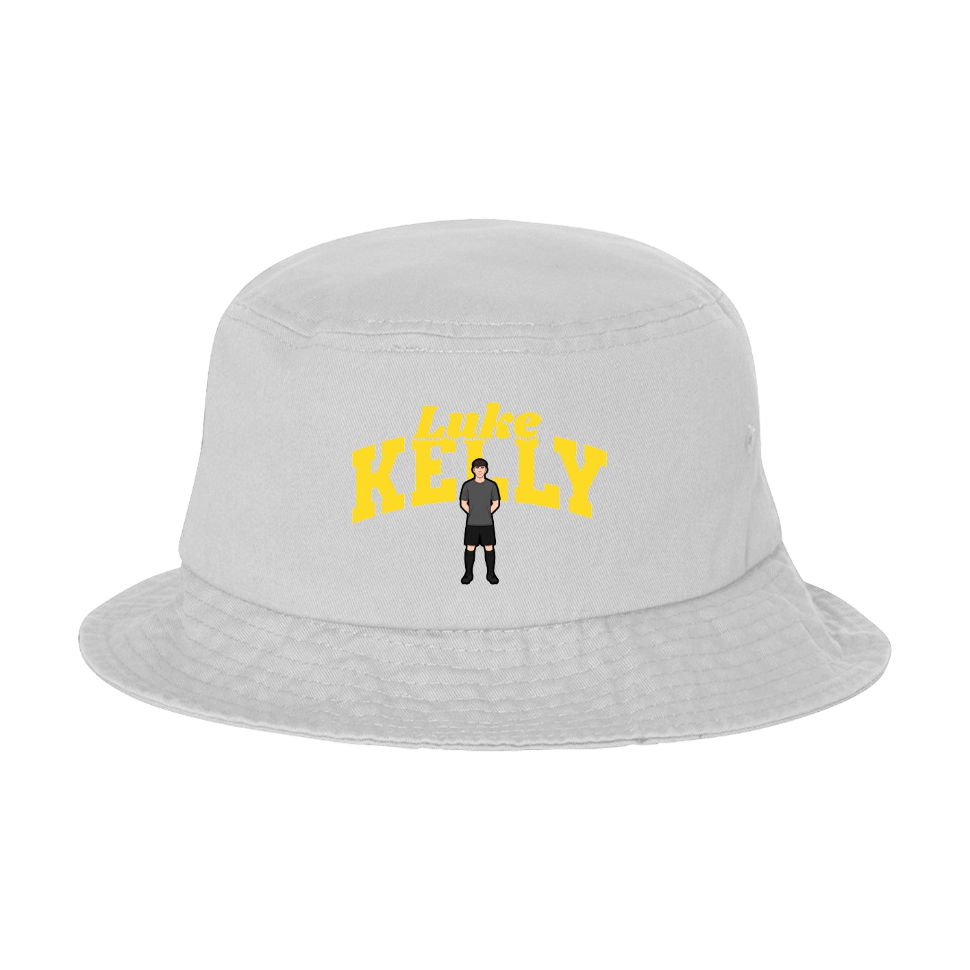 Bucket Cap — Signature Arch in White