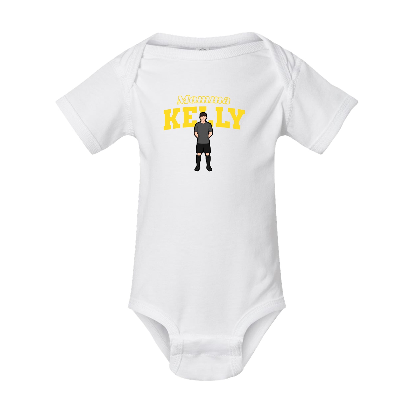 Baby Onesie — Mothers Day Block in White
