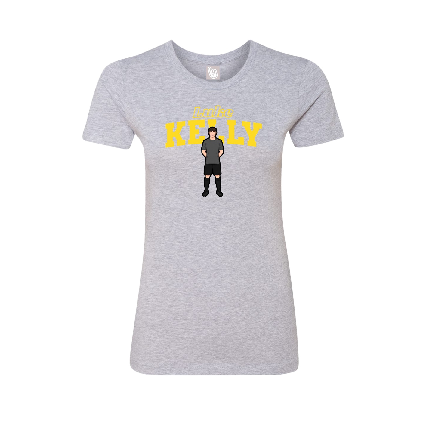 Womens Tee — Name Arch in Grey