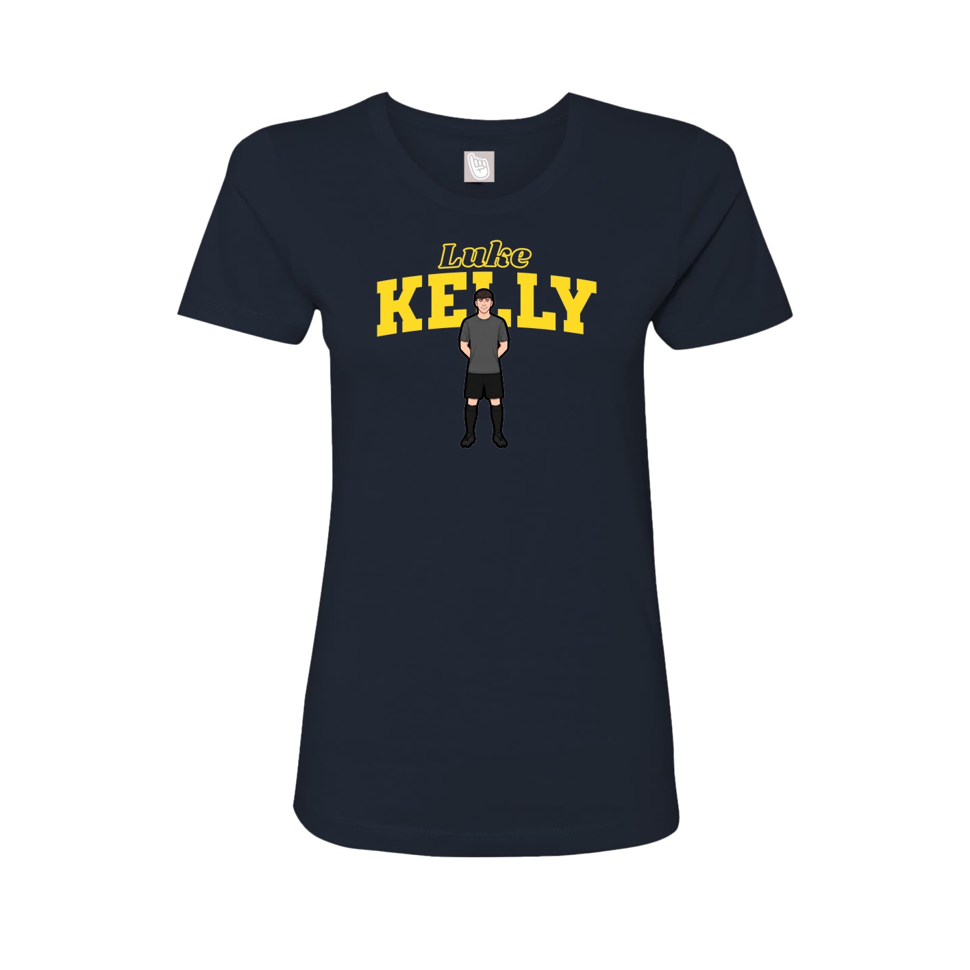 Womens Tee — Name Arch in Navy