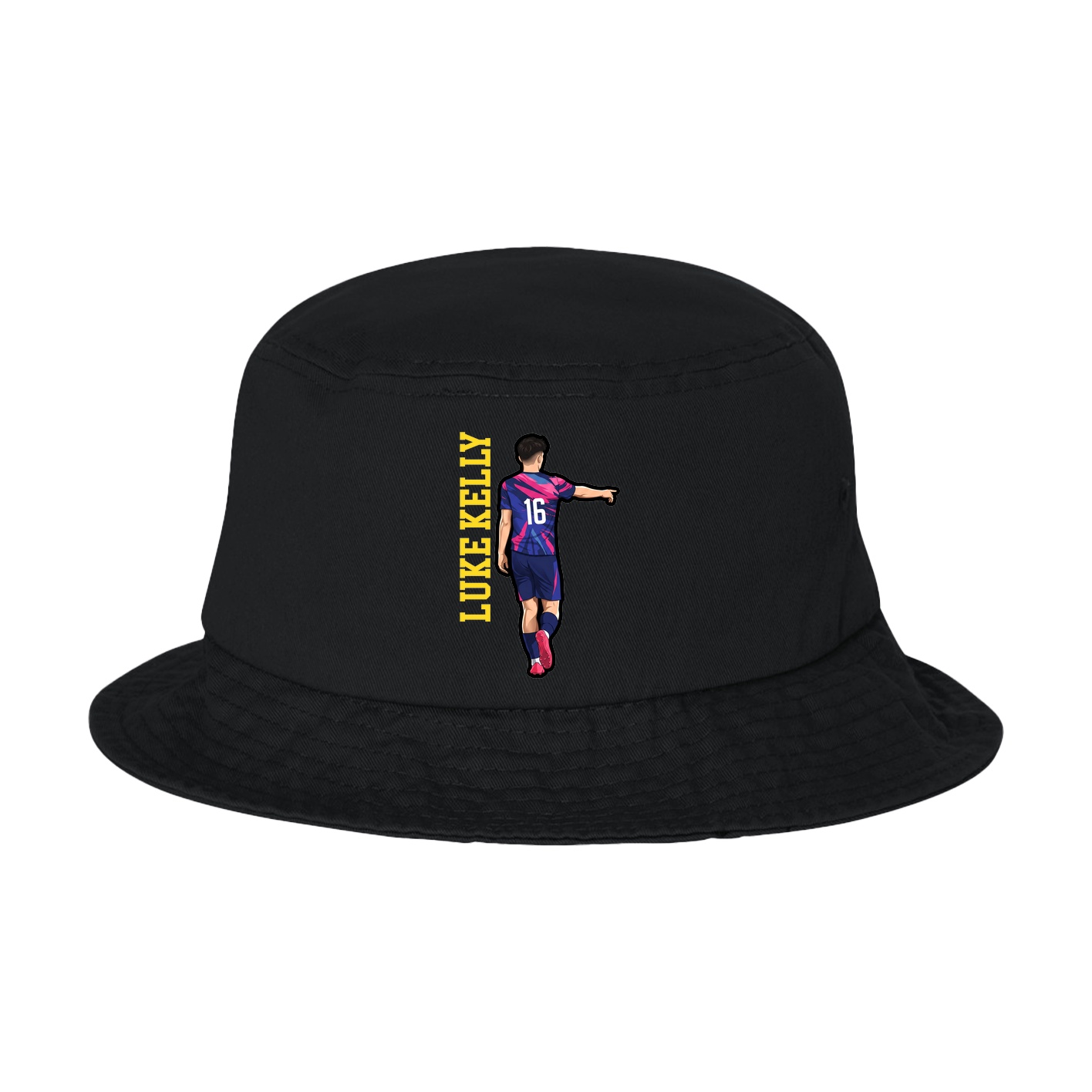 Bucket Cap — Name Vertical in Black