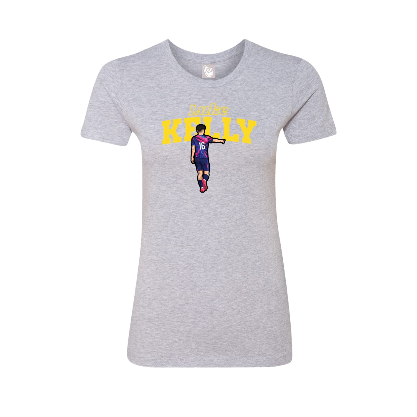Womens Tee — Name Arch in Grey