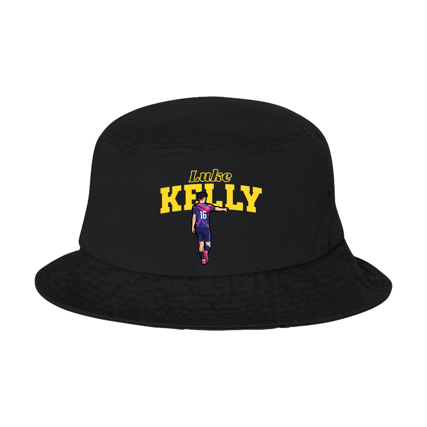 Bucket Cap — Name Arch in Black
