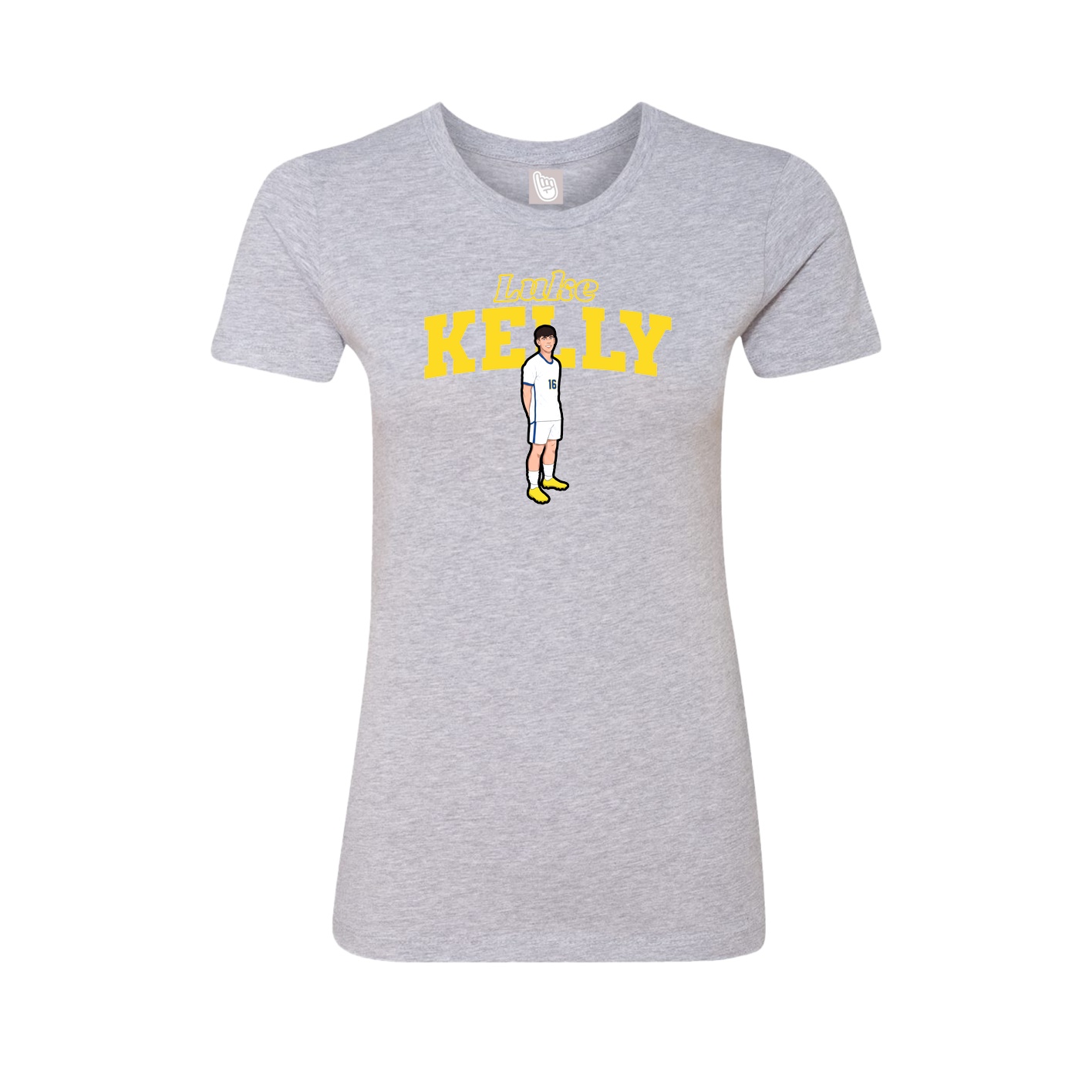 Womens Tee — Name Arch in Grey