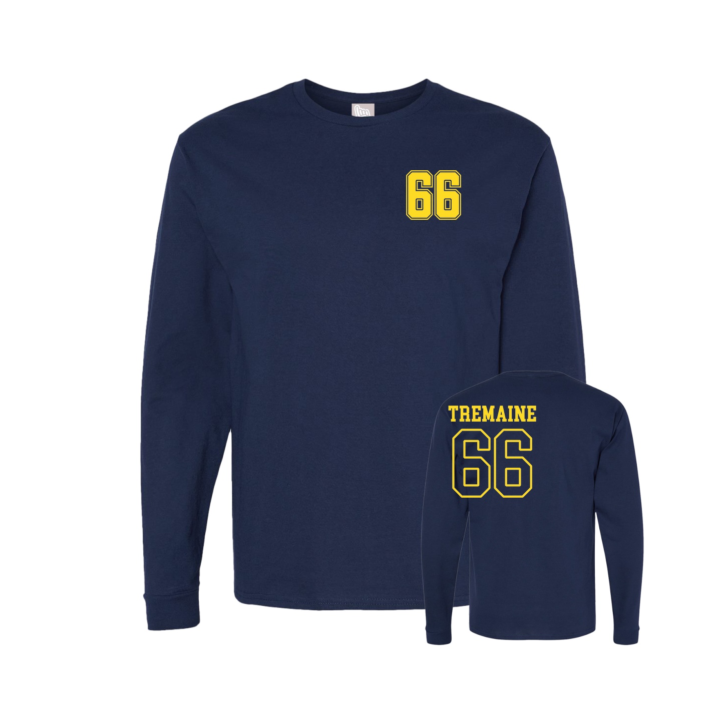 Long Sleeve Tee — Chest Back in Navy