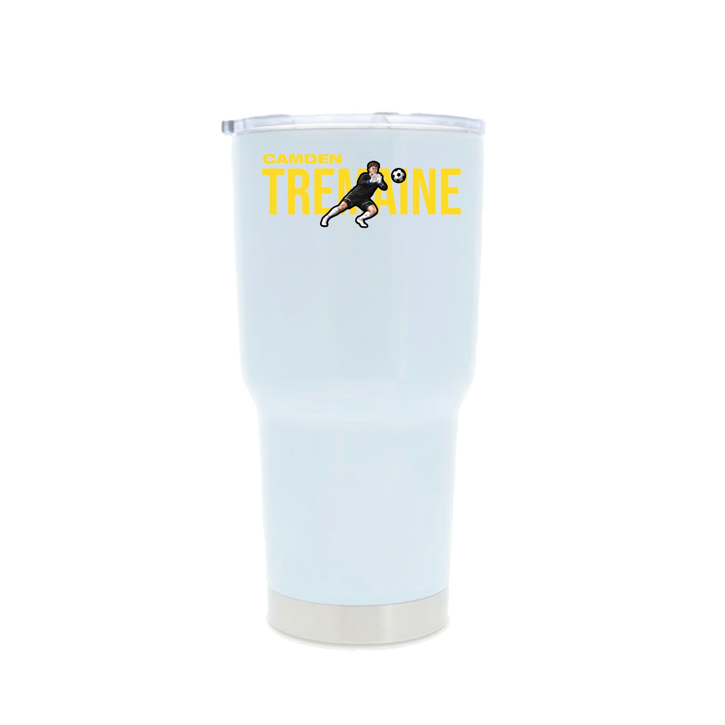30oz Stainless Steel Tumbler — Player Name in White