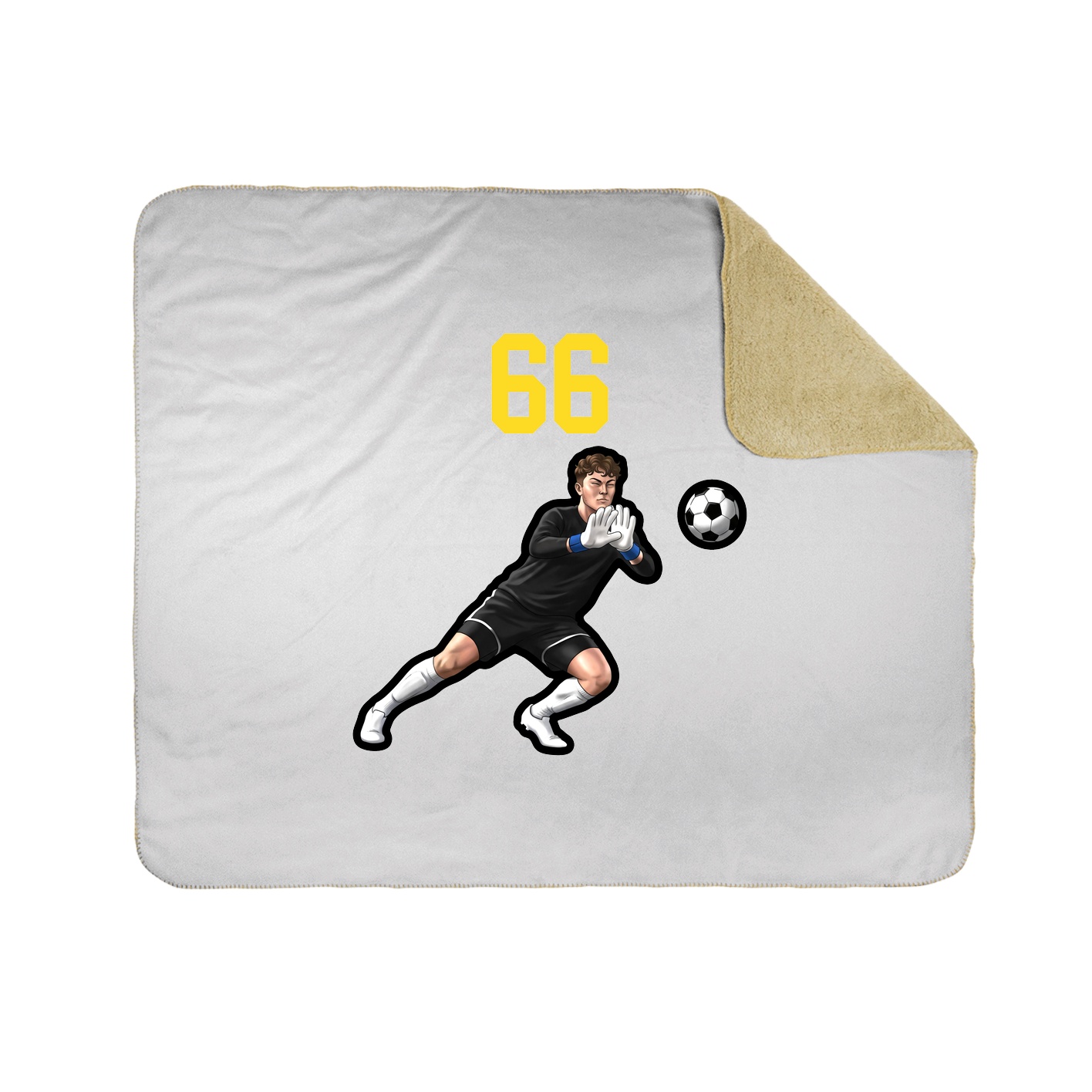 Throw Blanket — Number Top in White