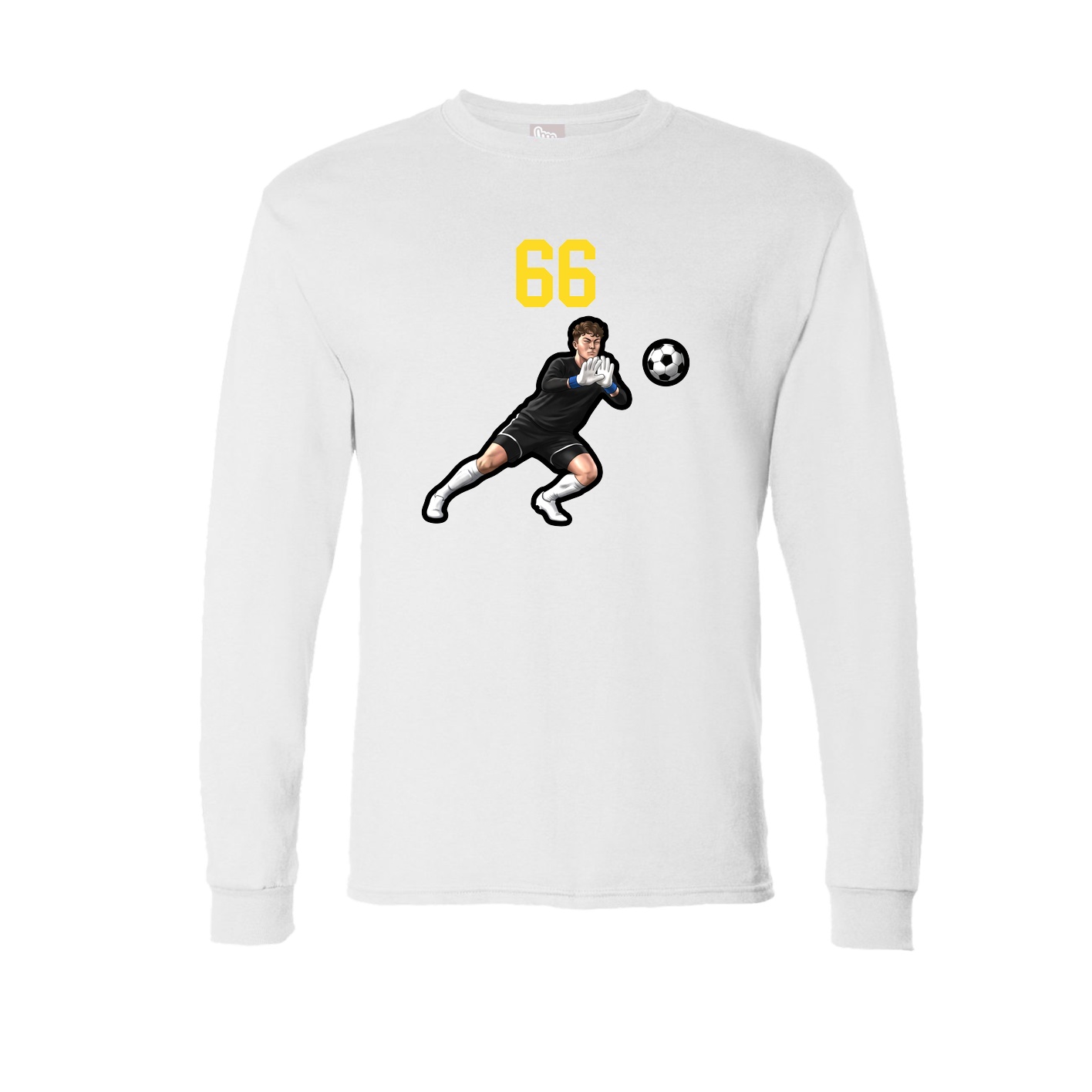Long Sleeve Tee — Number Top in White