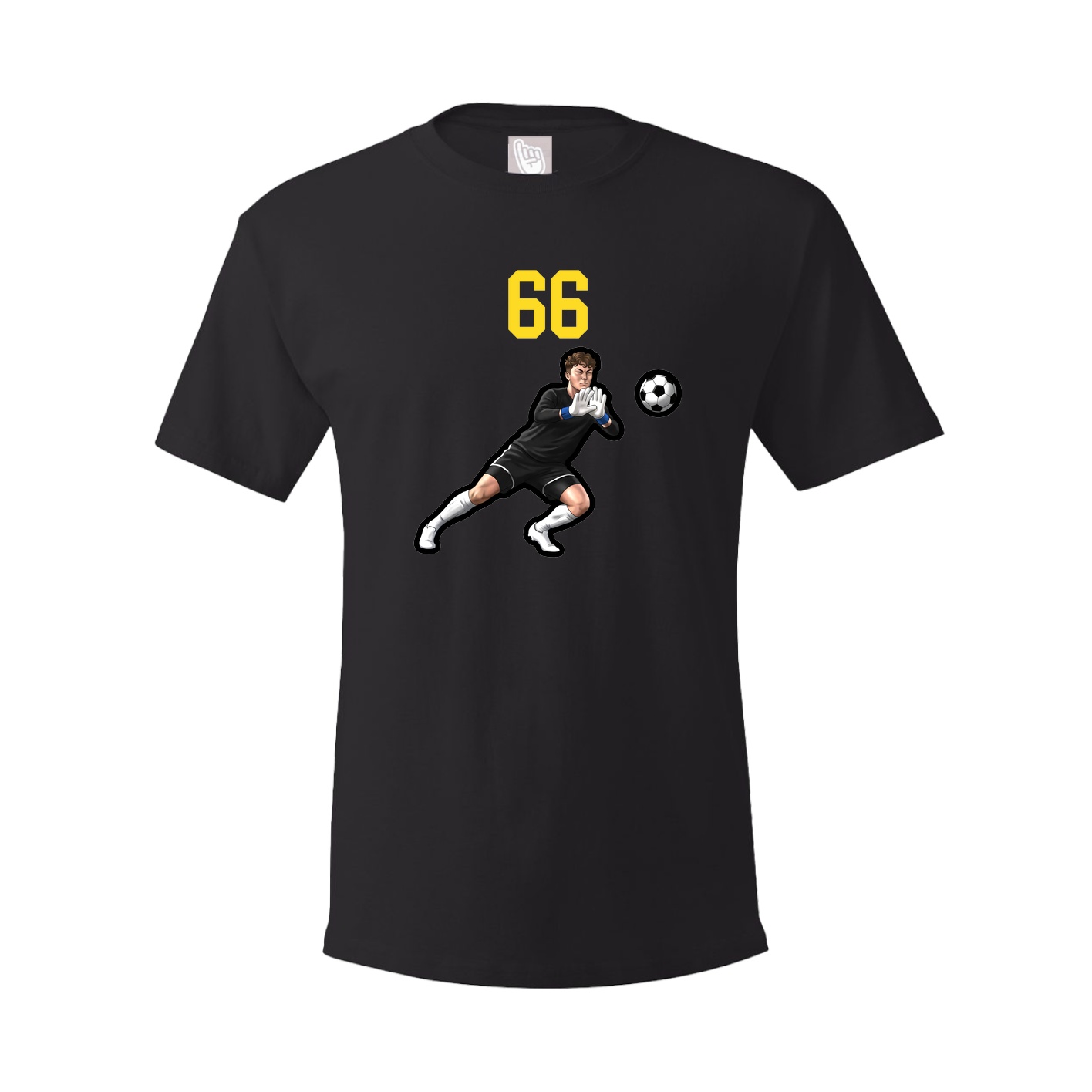 Youth Tee — Number Top in Black