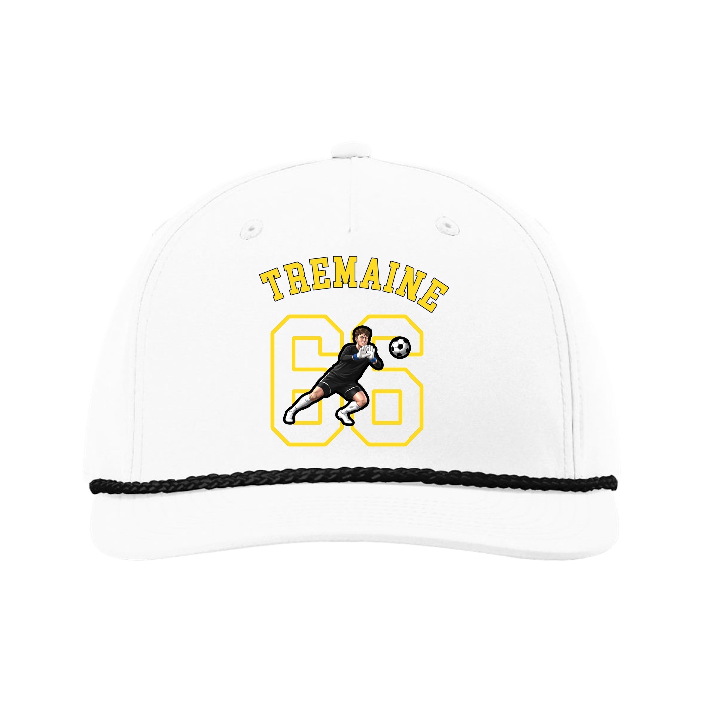 Five-Panel Classic Rope Cap — Shirsey Arch in White