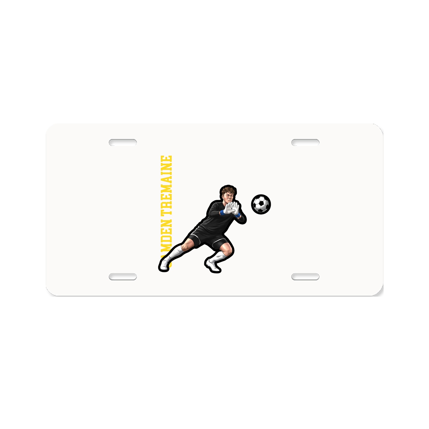 License Plate — Name Vertical in Classic