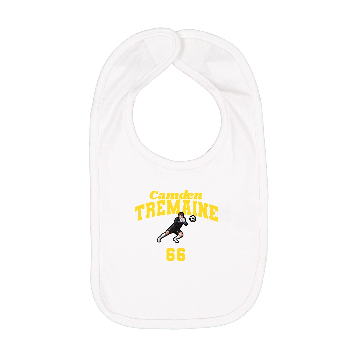 Infant Bib — Signature Arch in White