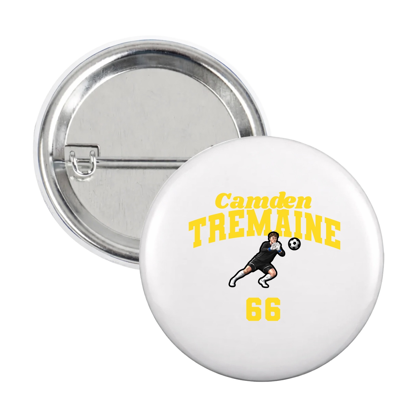 Game Day Button — Signature Arch in White