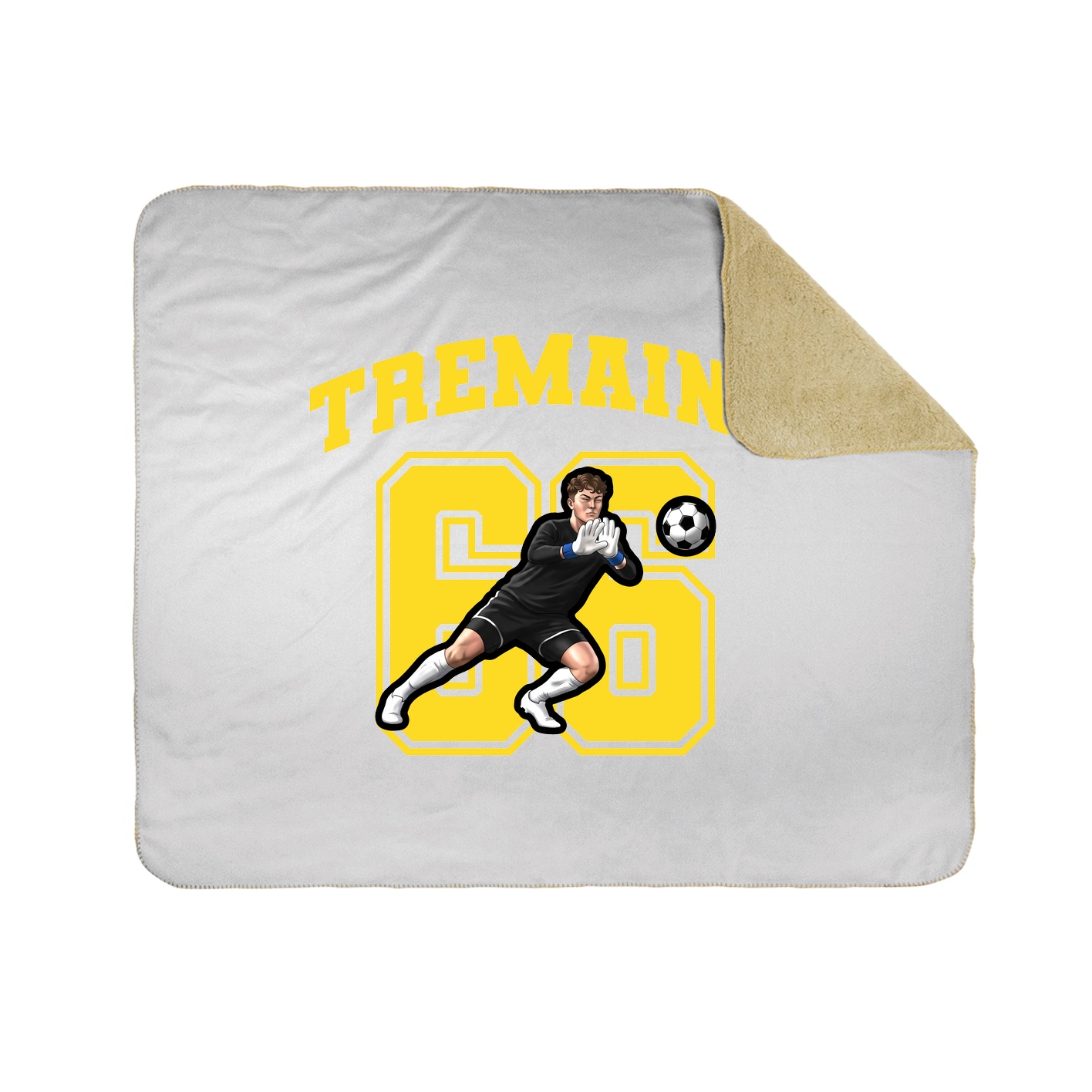 Throw Blanket — Number in White