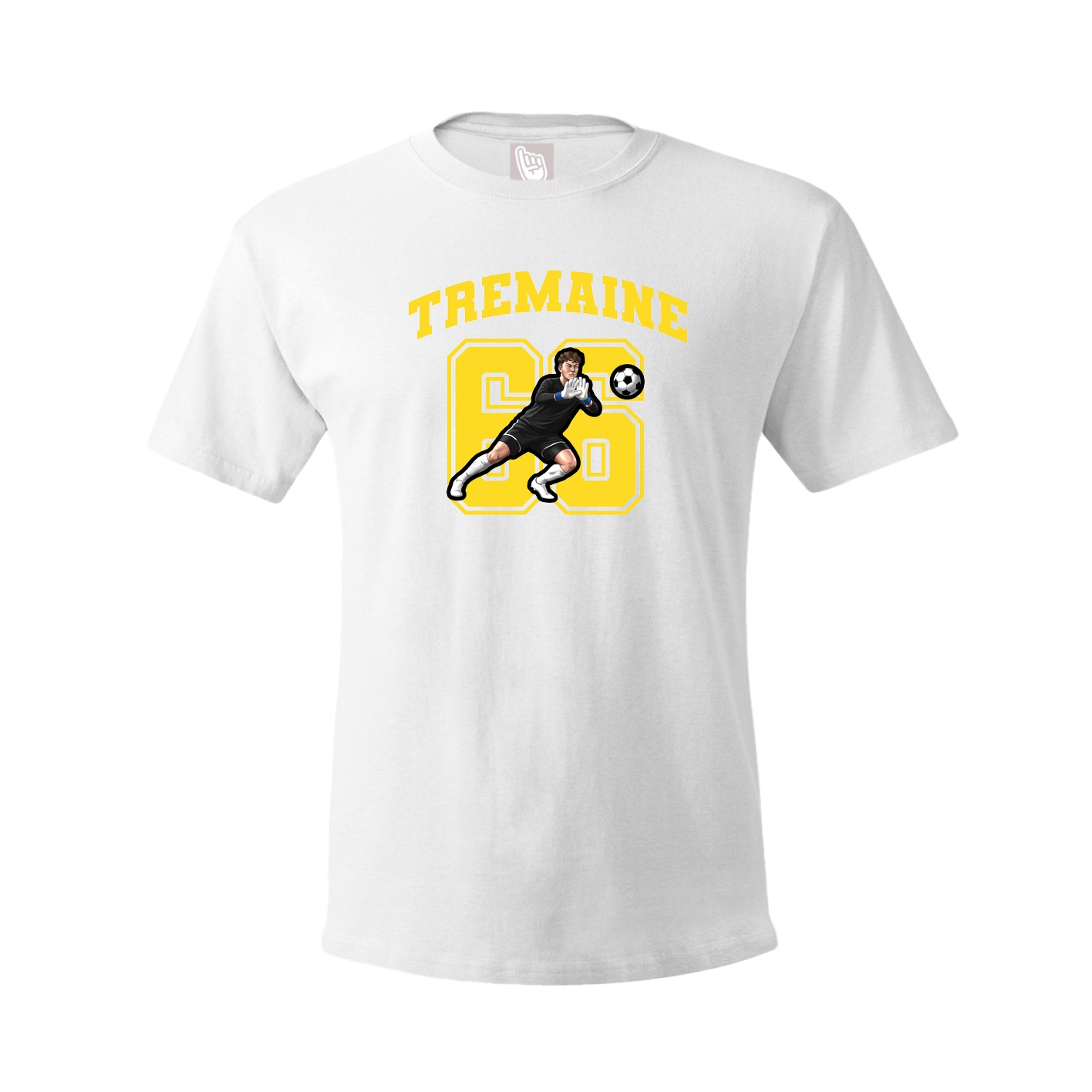 Youth Tee — Number in White