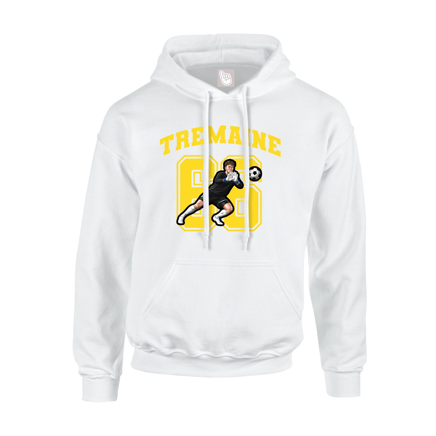 Hoodie — Number in White