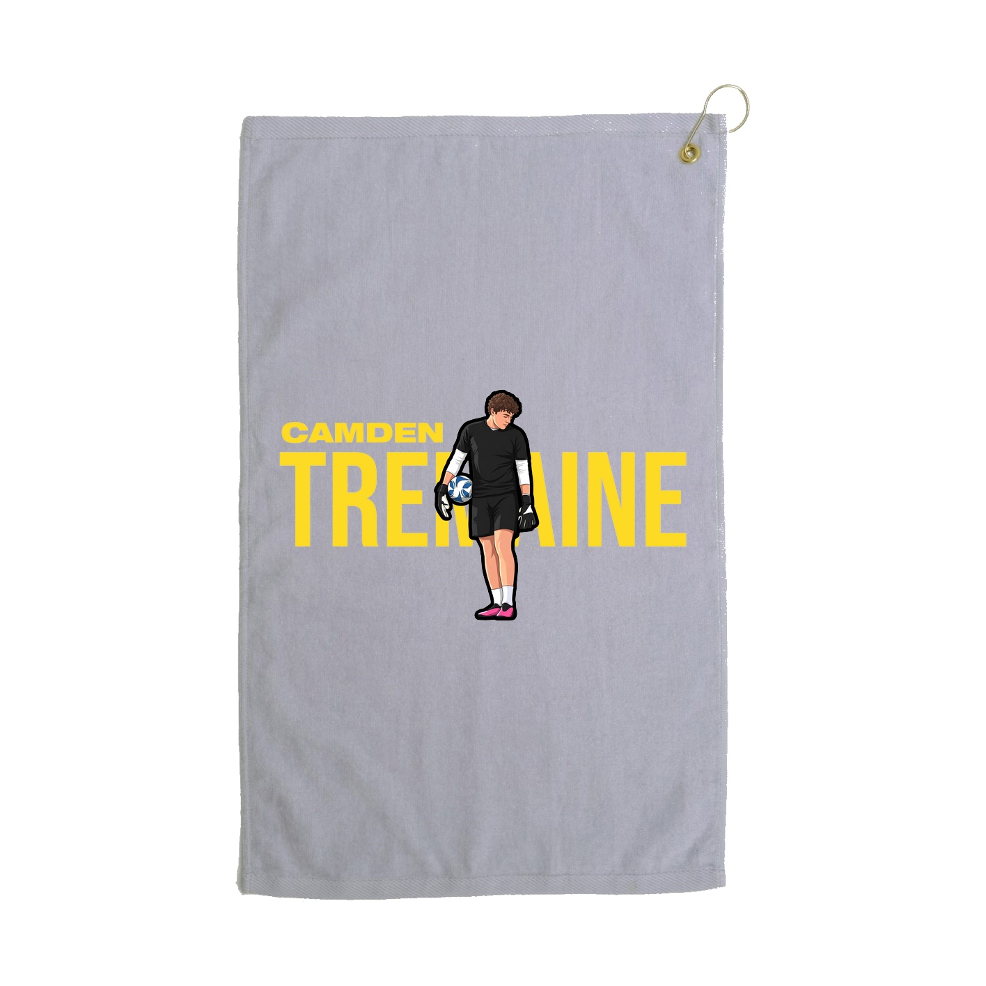 Golf Towel — Player Name in Grey
