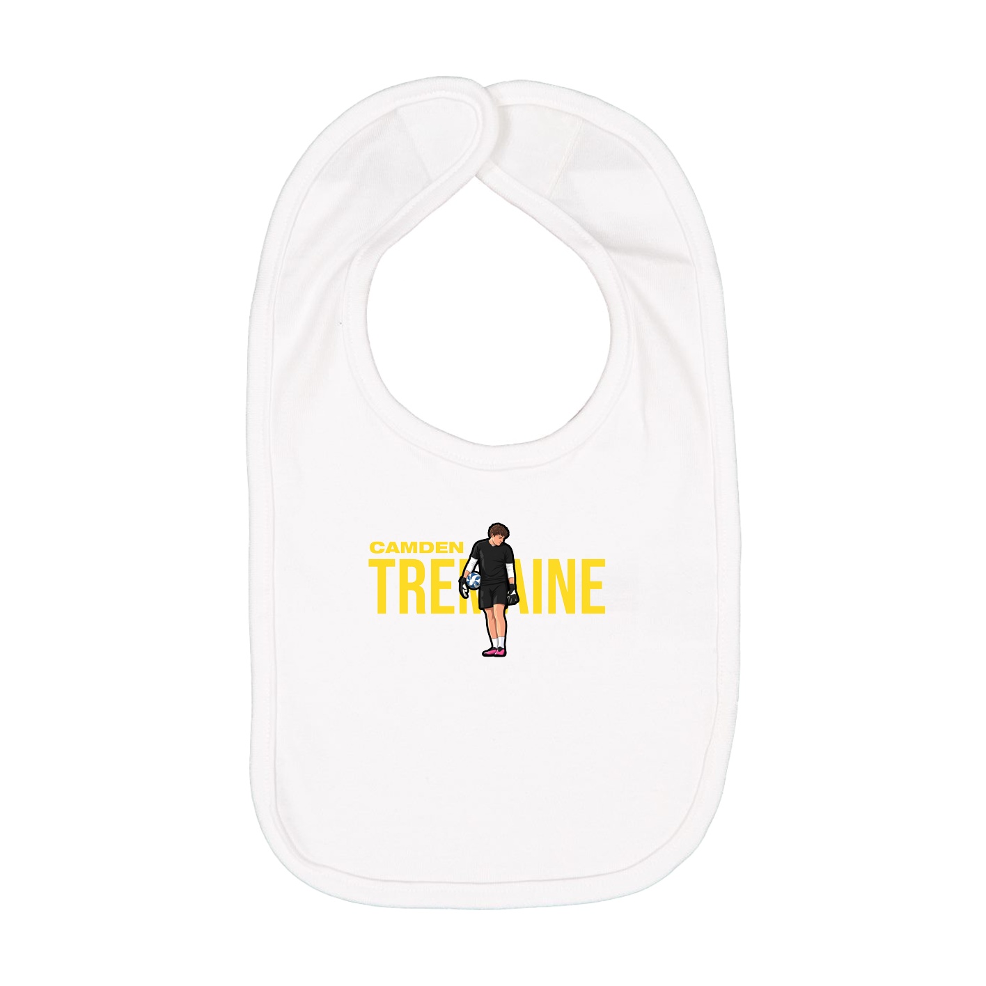 Infant Bib — Player Name in White