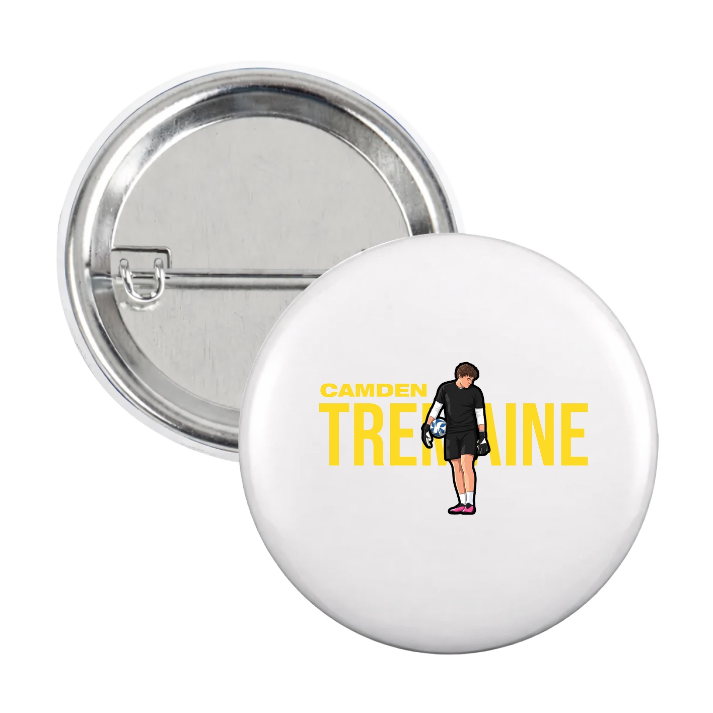 Game Day Button — Player Name in White