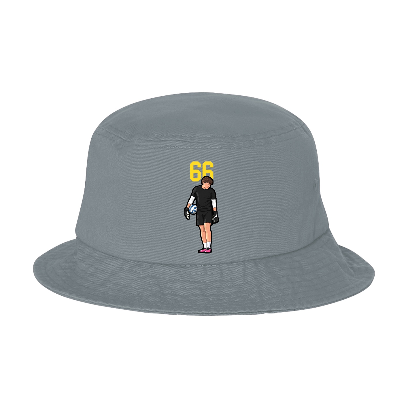 Bucket Cap — Number Top in Grey