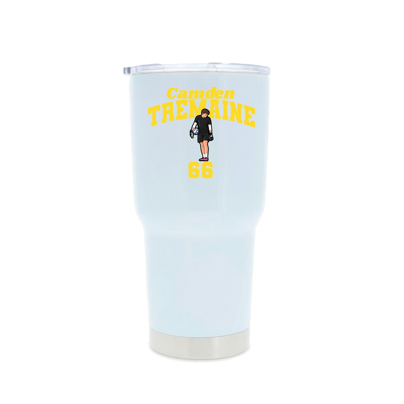 30oz Stainless Steel Tumbler — Signature Arch in White