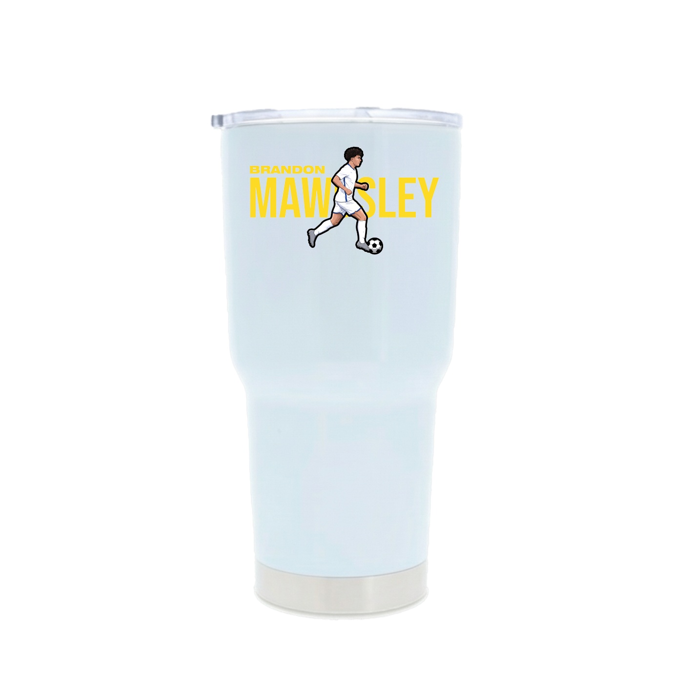 30oz Stainless Steel Tumbler — Player Name in White