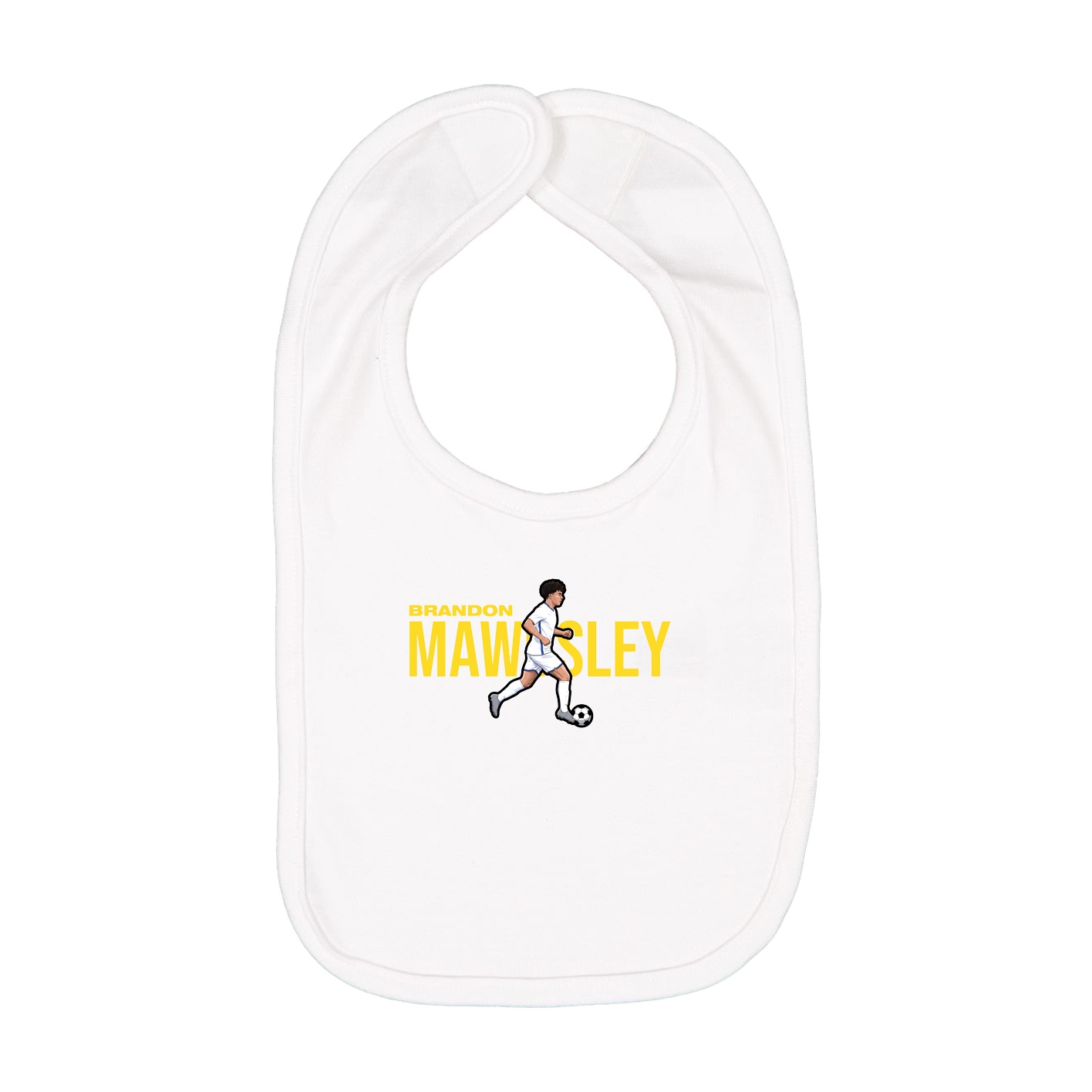Infant Bib — Player Name in White