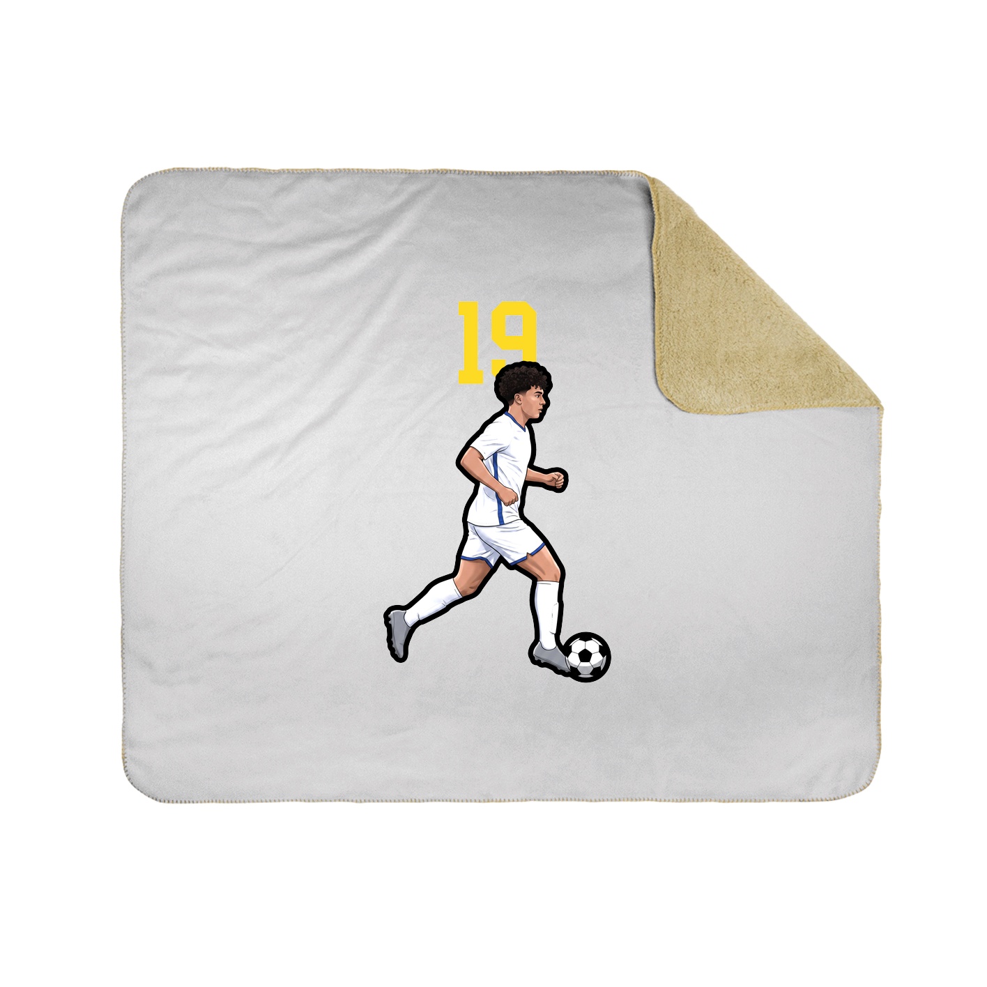 Throw Blanket — Number Top in White