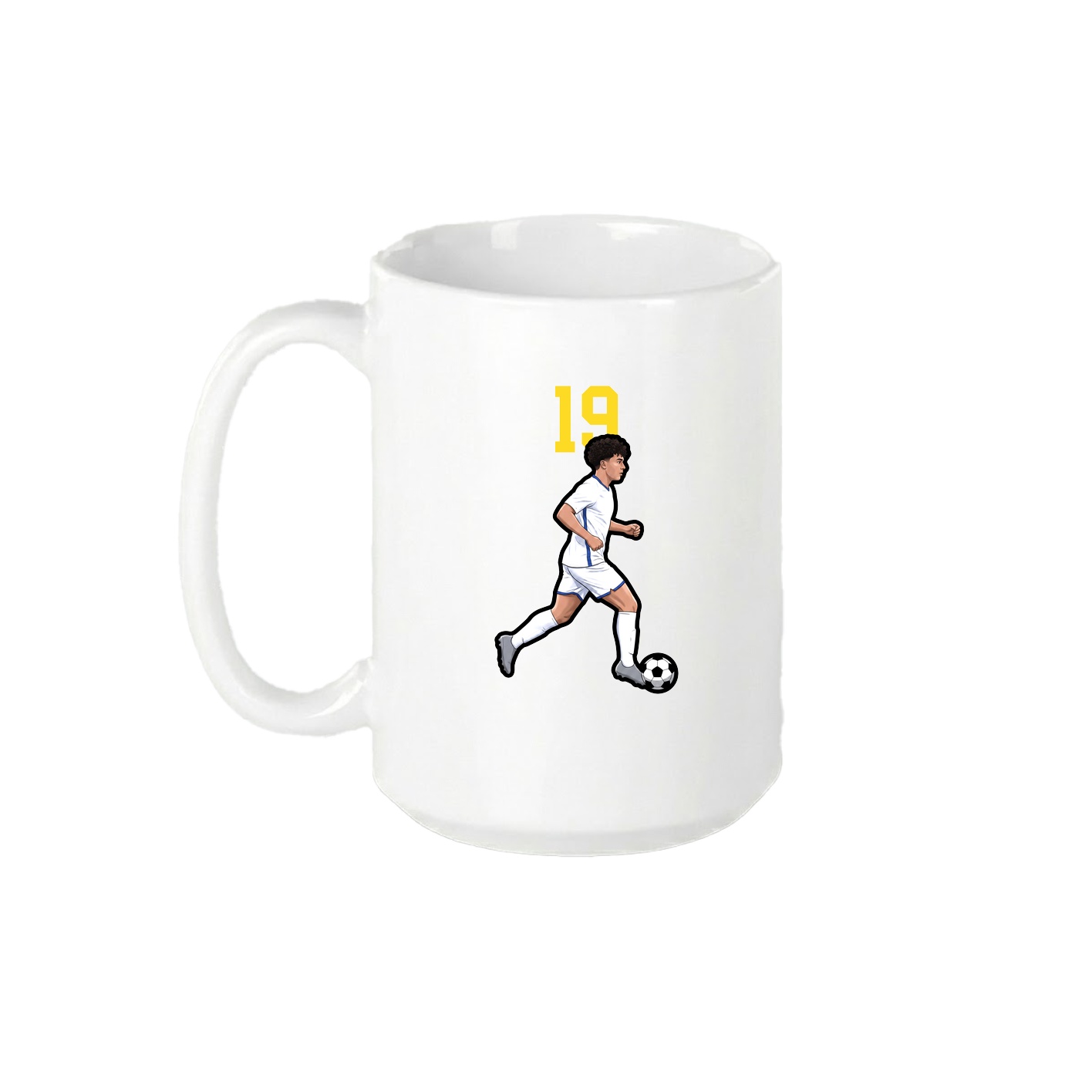 15oz Coffee Mug — Number Top in White